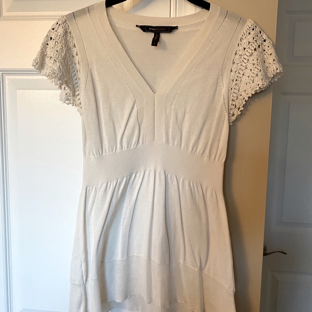 BCBG Crochet Blouse